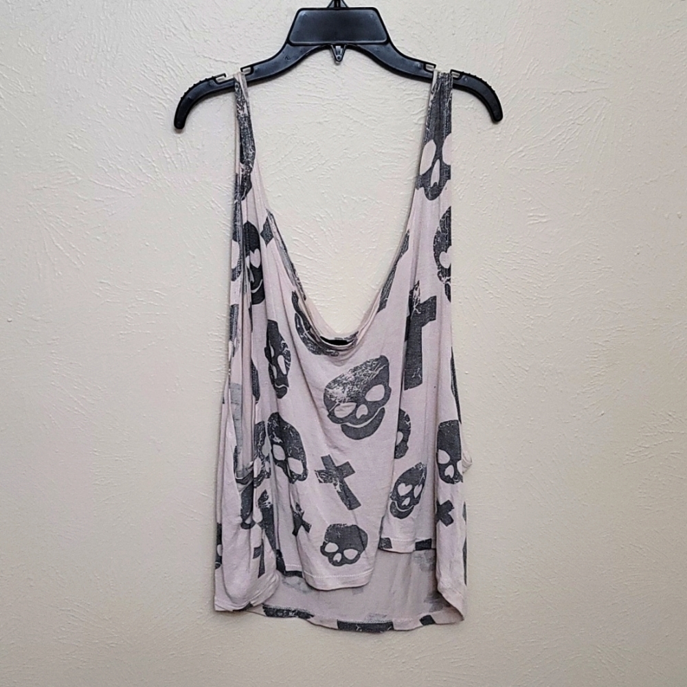 Womens XL fulltilt skull and crosses tank top